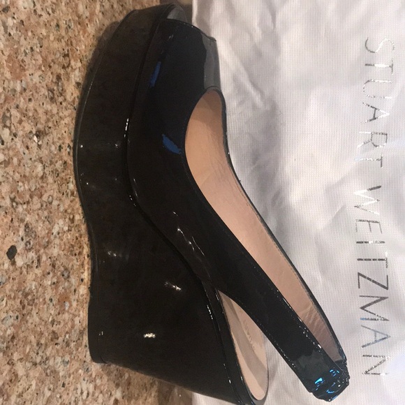 COPY - Stuart Weitzman black patent sling backs - Picture 4 of 4